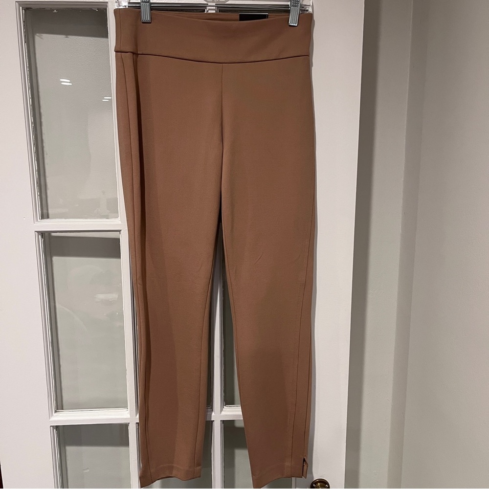 NWOT Express Women’s Columnist Tan Khaki Ankle High Rise Pull-on Pants Sz Small